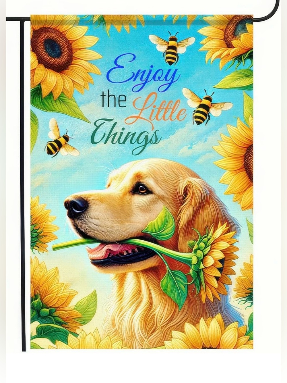 Small Golden Retriever Dog “Enjoy the Little Things” Garden Flag